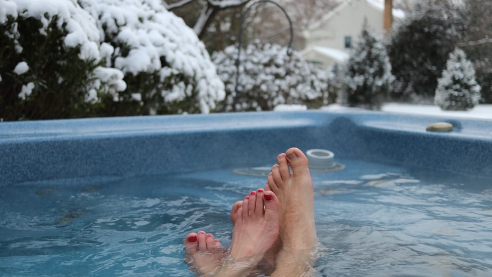 Enjoying your hot tub in the winter is easy.